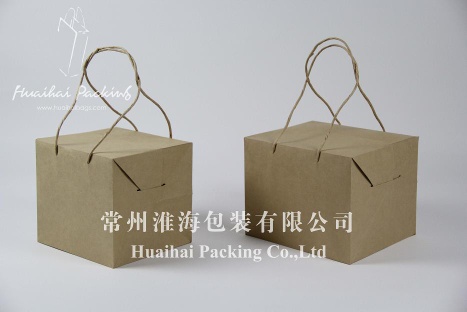 Box Style Creative Paper Bag with Handles - Box Style Creative